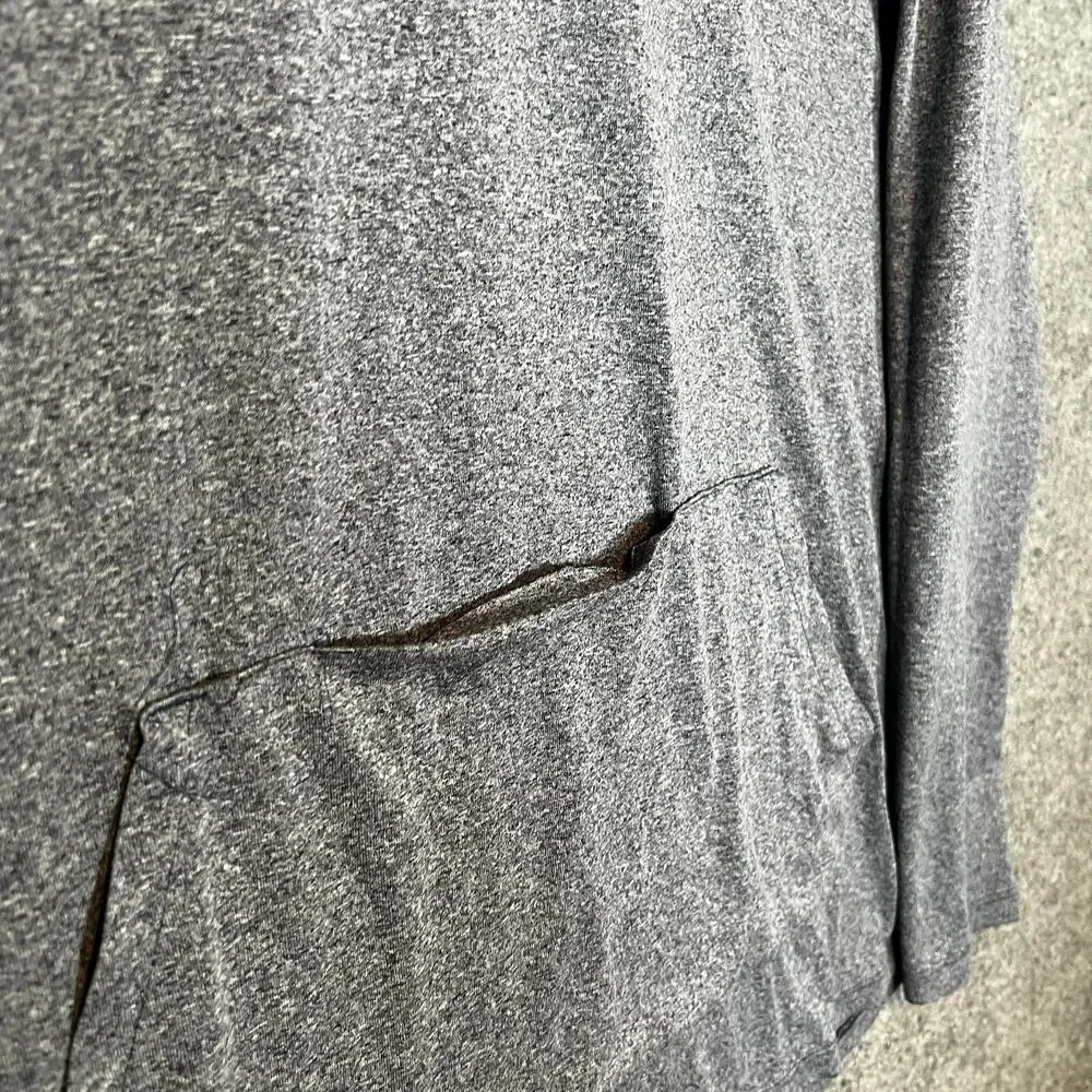 Under Armour Shirt Mens Large Blue‎ Hooded Tshirt Long Sleeve Stretch Flaw